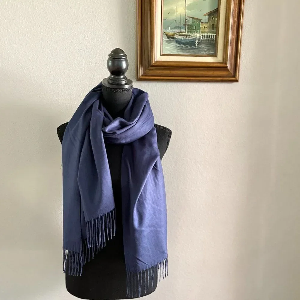 Purple Soft warm scarf mixture of acrylic and cashmere NEW